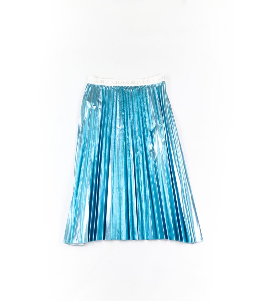 P.A.R.O.S.H. Голубая полиэстеровая юбка миди, фото 2