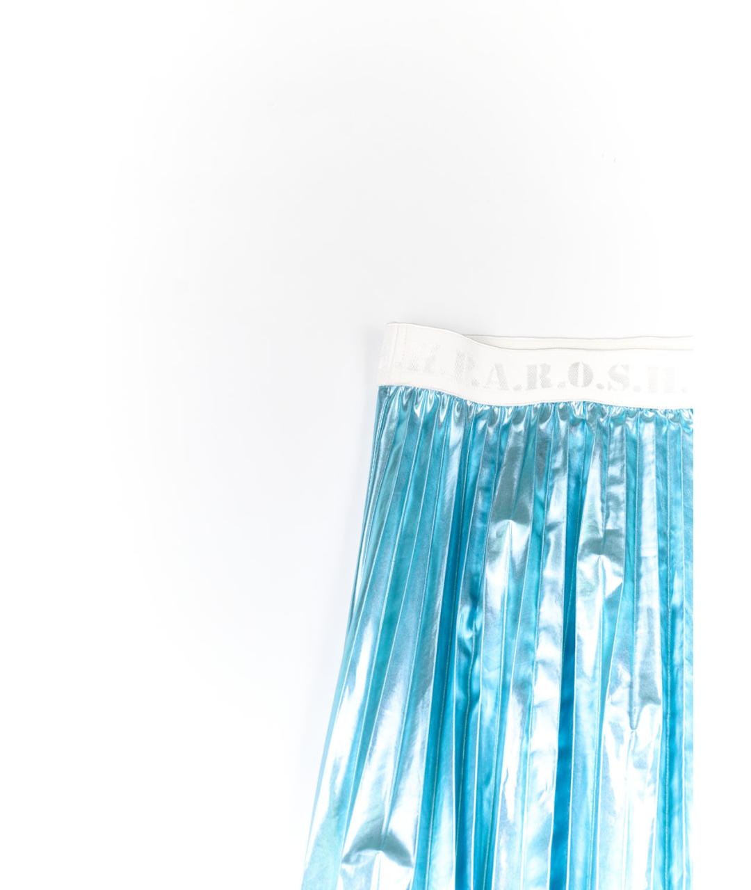 P.A.R.O.S.H. Голубая полиэстеровая юбка миди, фото 4