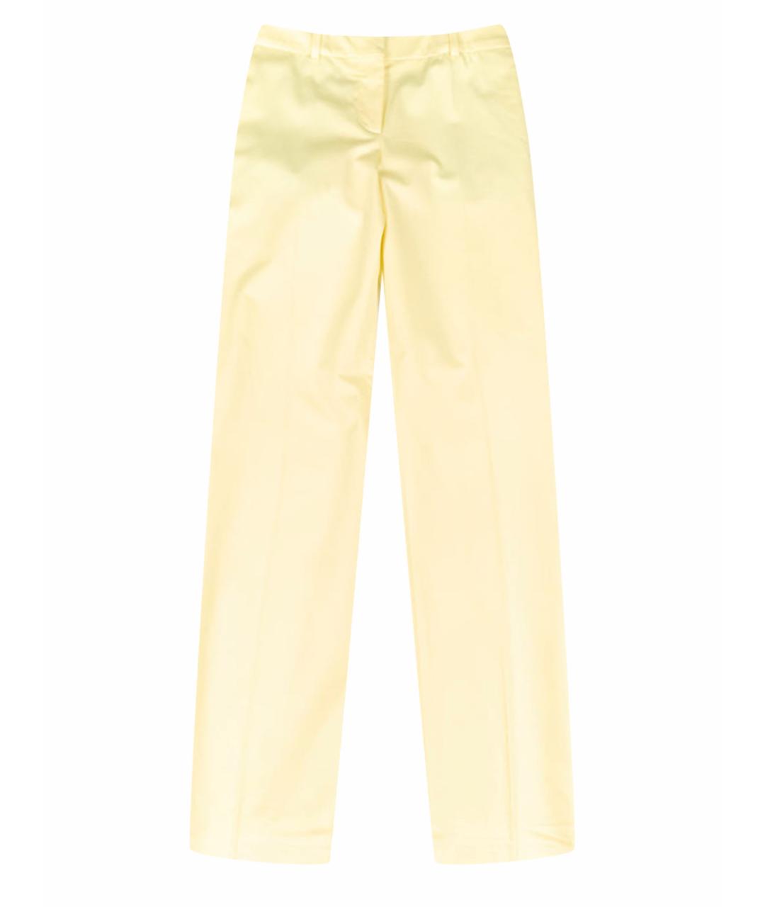 HUGO BOSS Желтые хлопко-эластановые брюки широкие, фото 1