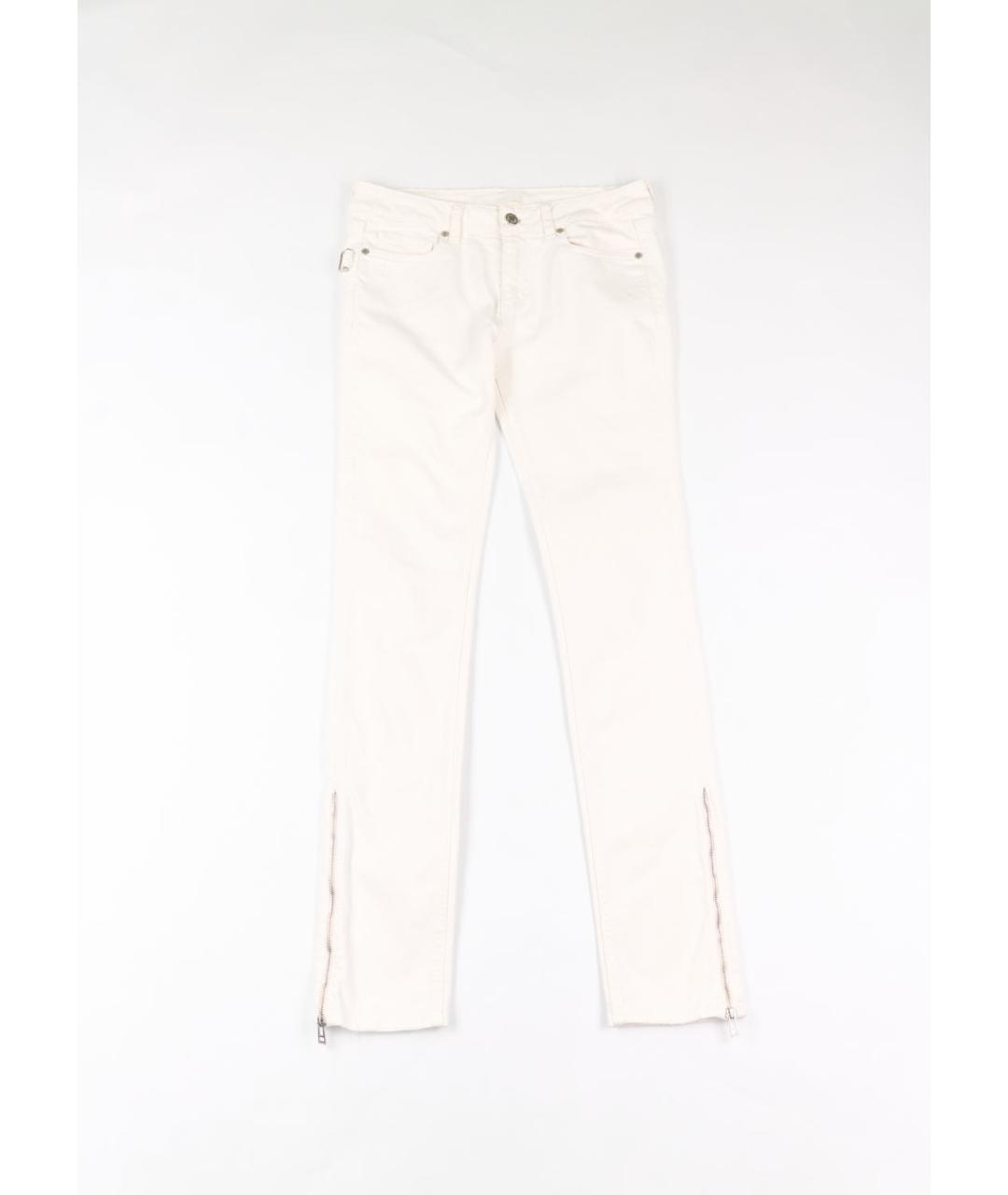 ZADIG & VOLTAIRE Белые хлопко-эластановые прямые джинсы, фото 5