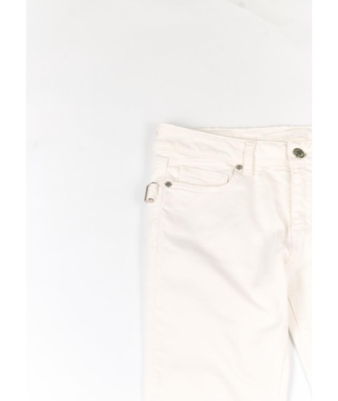 ZADIG & VOLTAIRE Белые хлопко-эластановые прямые джинсы, фото 4