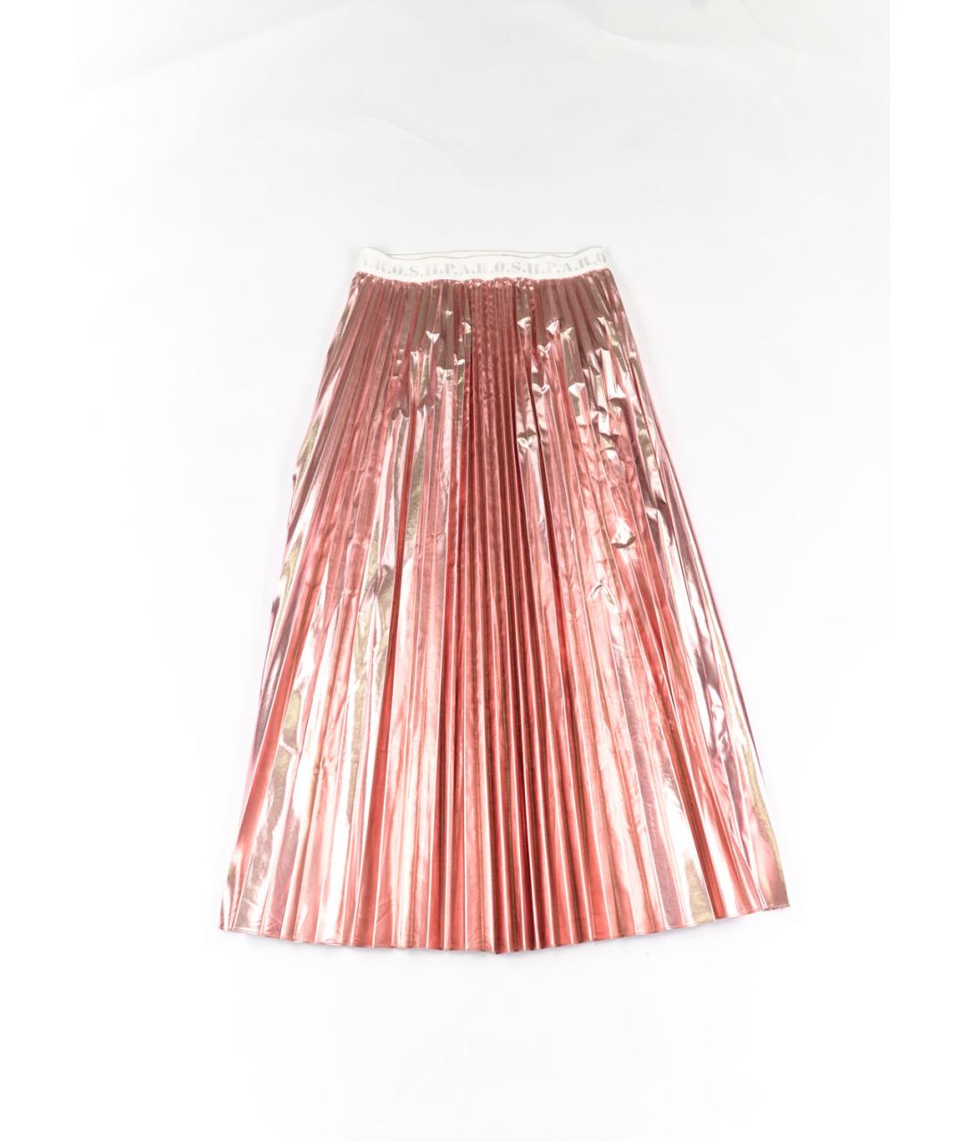 P.A.R.O.S.H. Розовая полиэстеровая юбка миди, фото 5