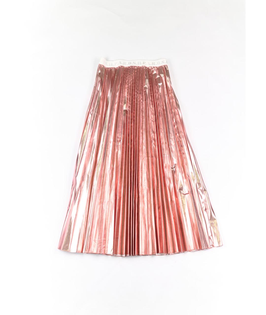 P.A.R.O.S.H. Розовая полиэстеровая юбка миди, фото 2