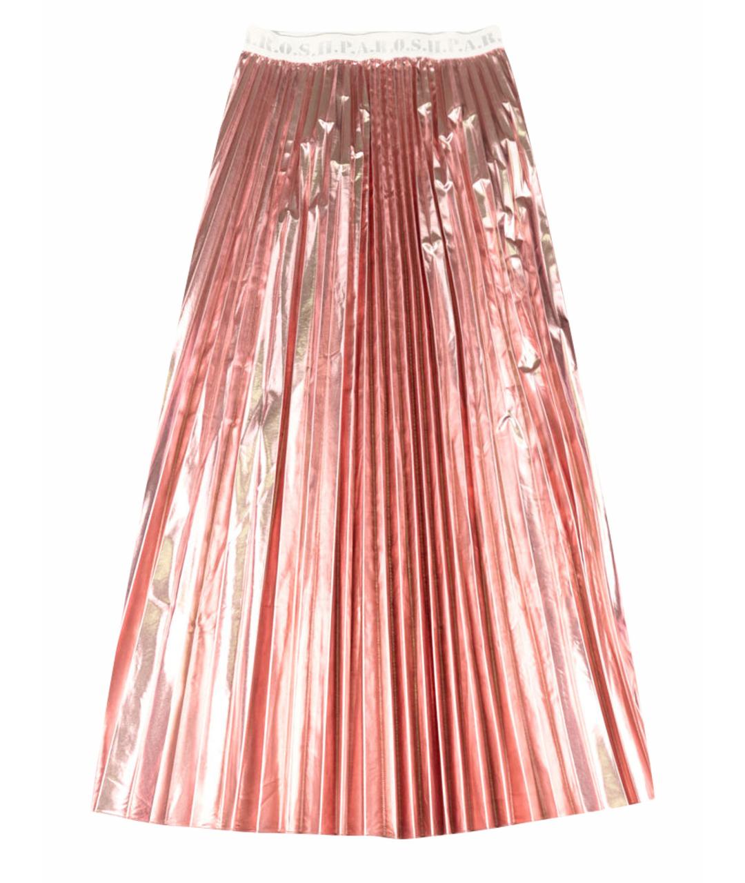 P.A.R.O.S.H. Розовая полиэстеровая юбка миди, фото 1
