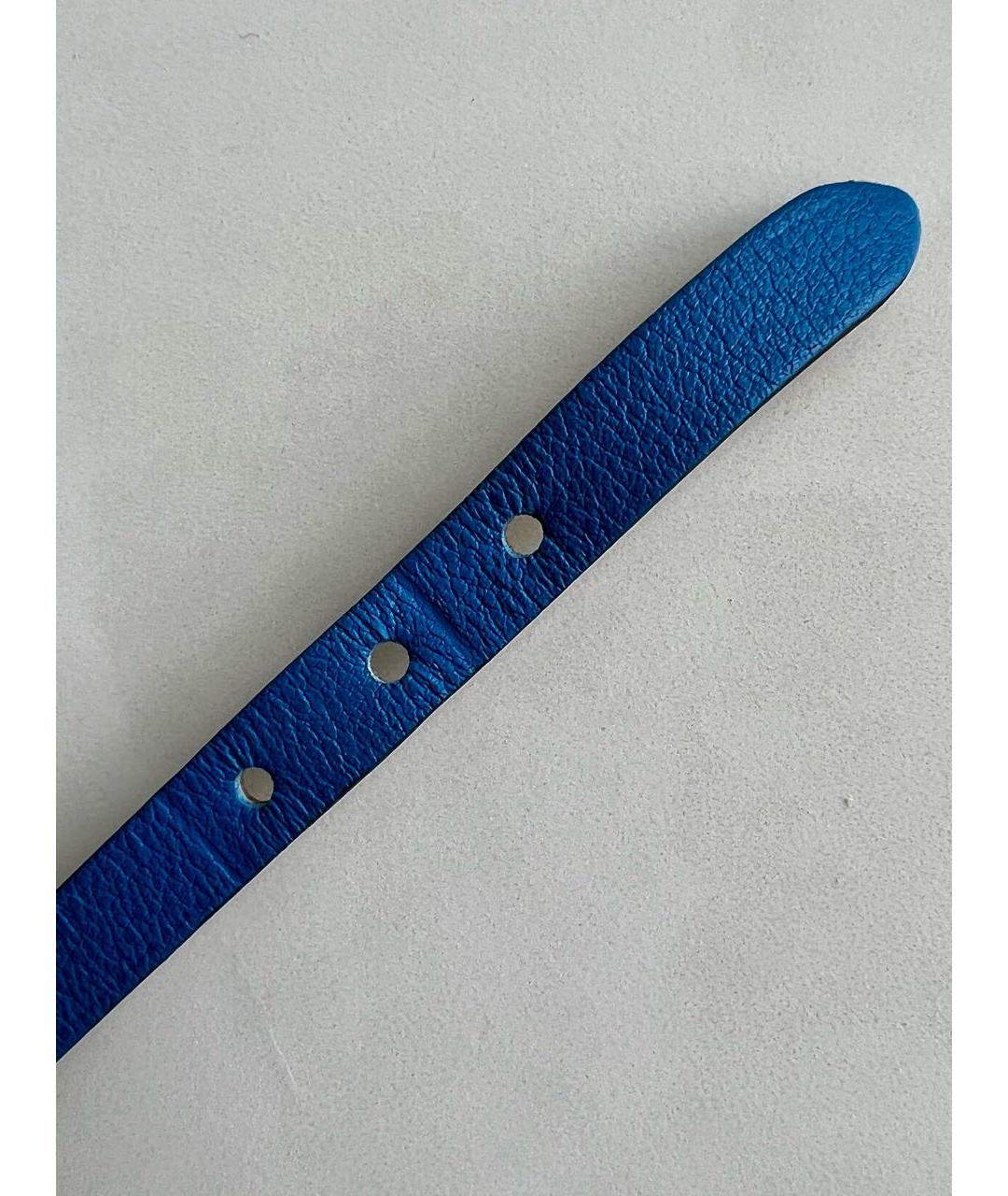 HERMES PRE-OWNED Синий кожаный браслет, фото 4