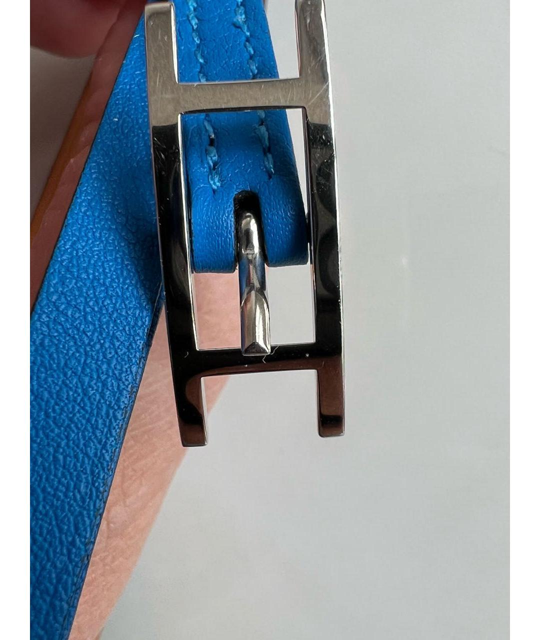 HERMES PRE-OWNED Синий кожаный браслет, фото 6