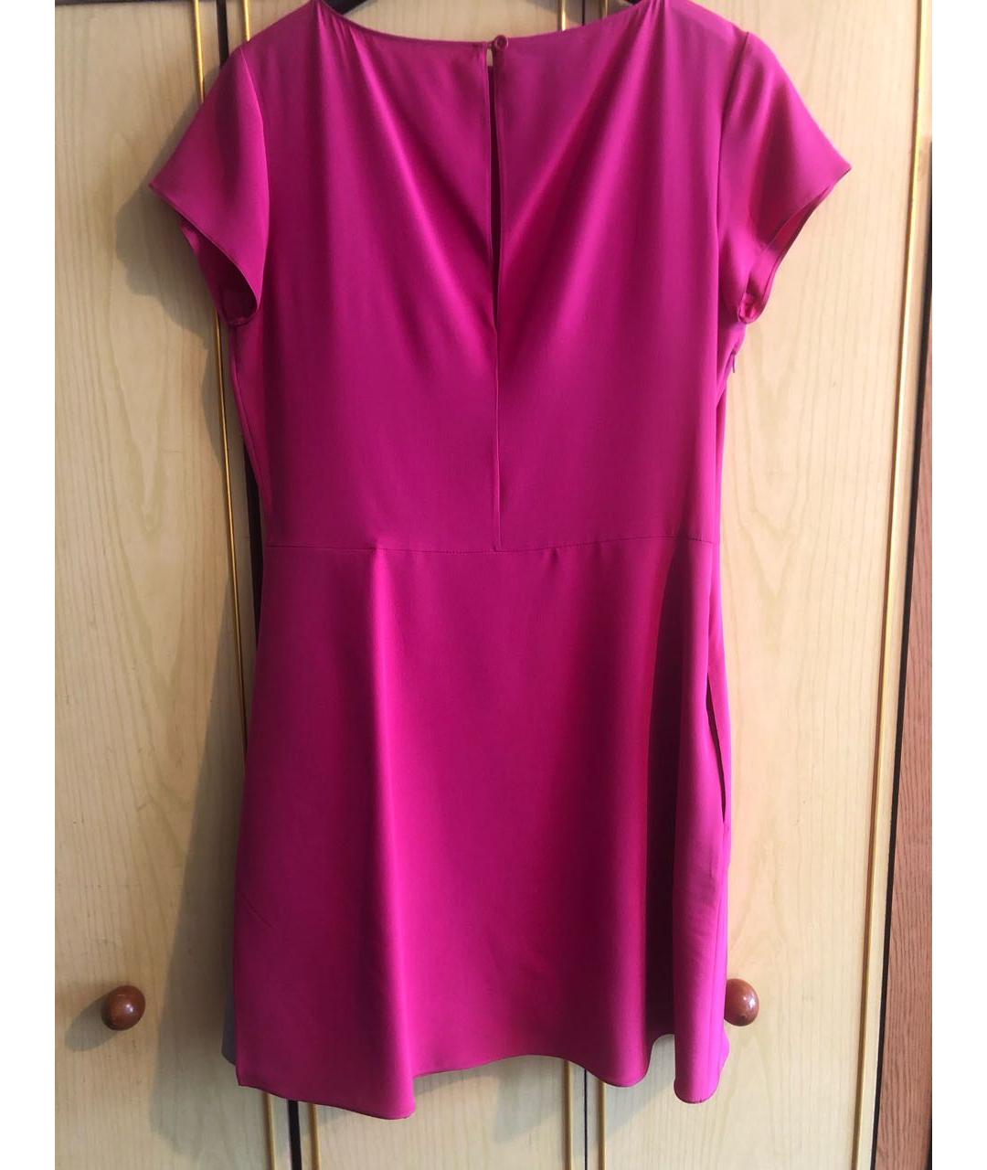 EMPORIO ARMANI Розовое шелковое коктейльное платье, фото 2