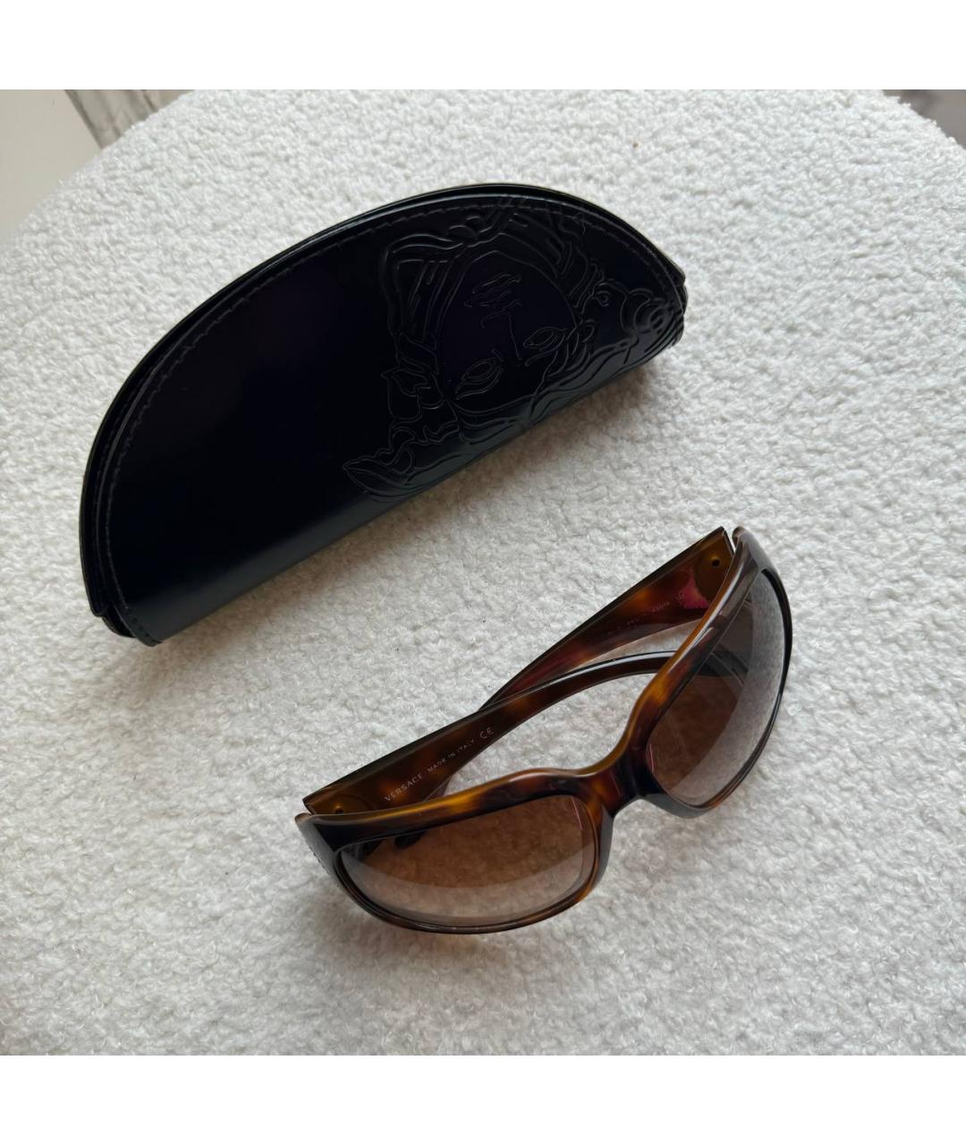 VERSACE Коричневые солнцезащитные очки, фото 3