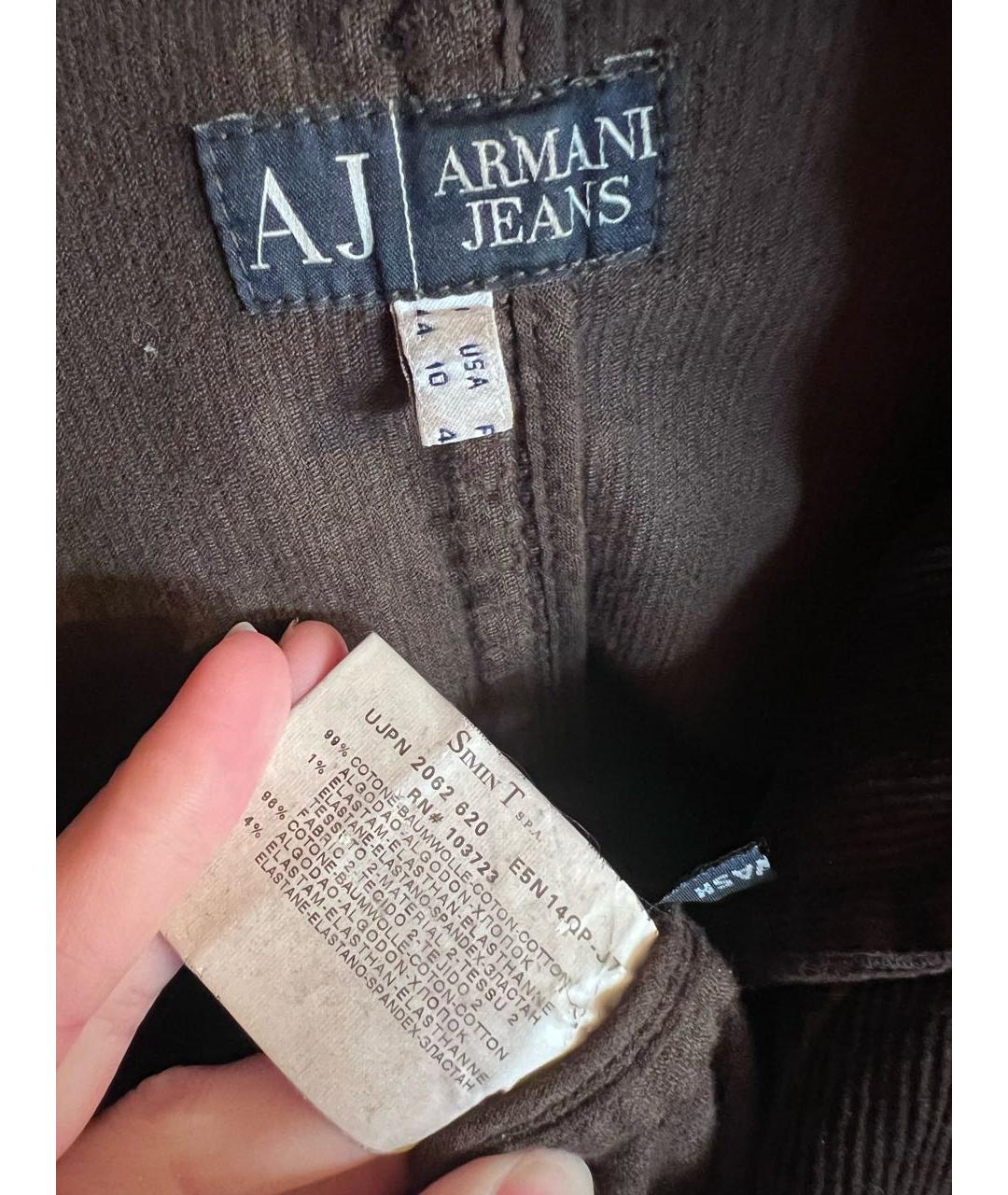 ARMANI JEANS Коричневый хлопковый жакет/пиджак, фото 3