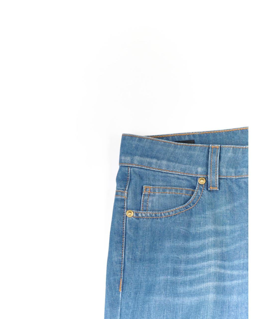 GUCCI Синие хлопковые джинсы клеш, фото 4