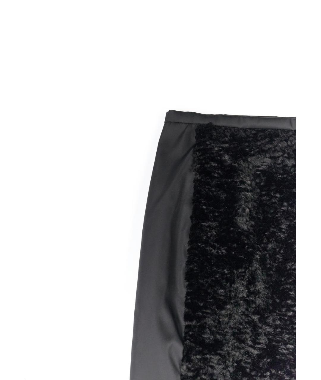 PRADA Черная вискозная юбка мини, фото 4