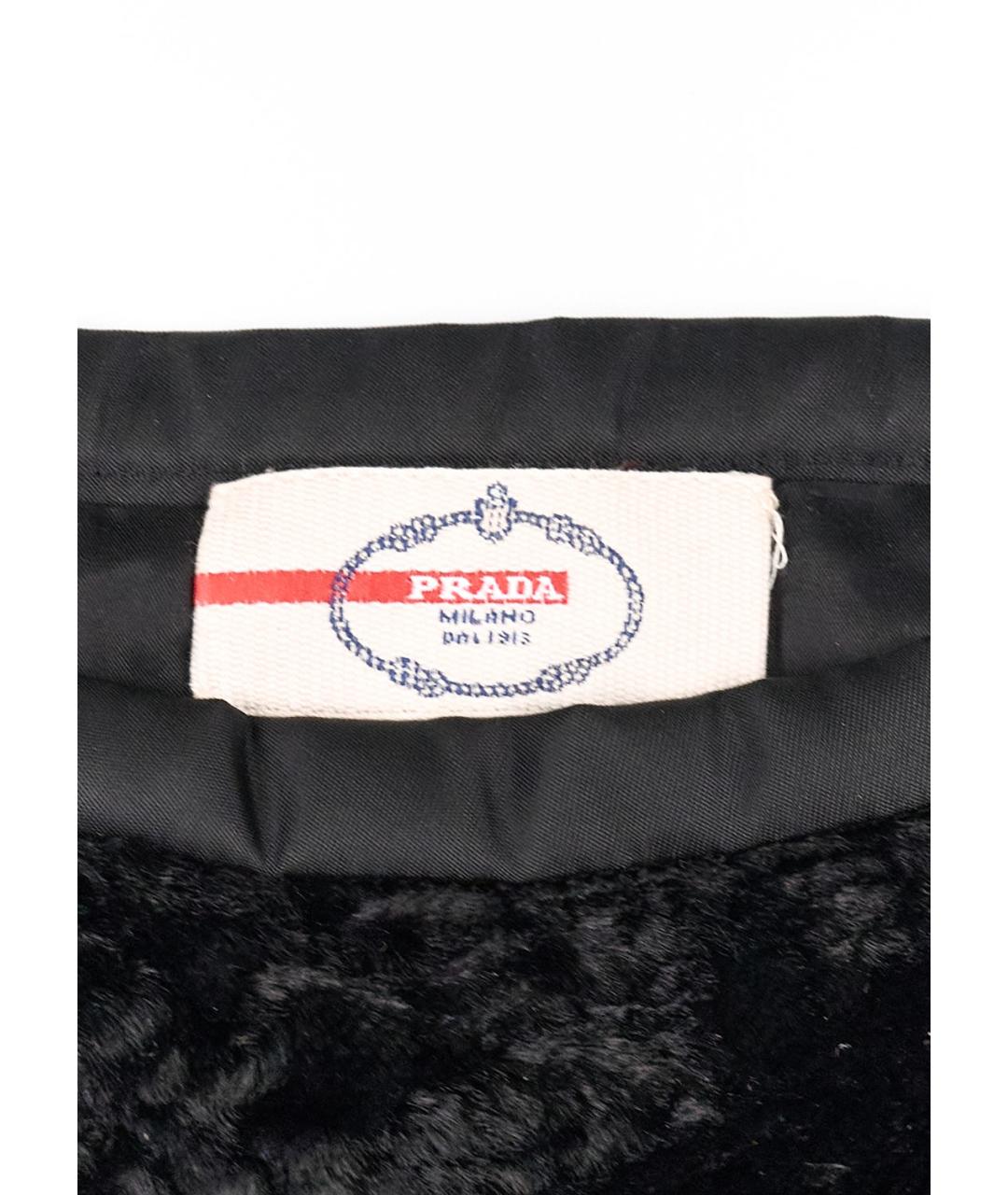 PRADA Черная вискозная юбка мини, фото 3
