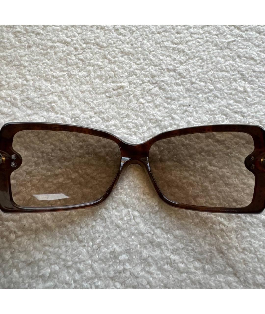 CHANEL PRE-OWNED Коричневые солнцезащитные очки, фото 8