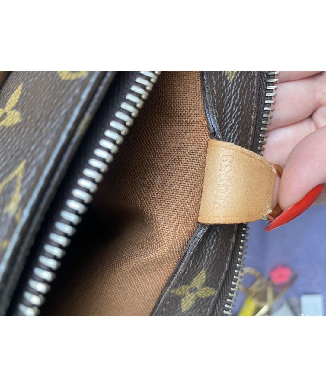 LOUIS VUITTON PRE-OWNED Коричневая кожаная сумка тоут, фото 5