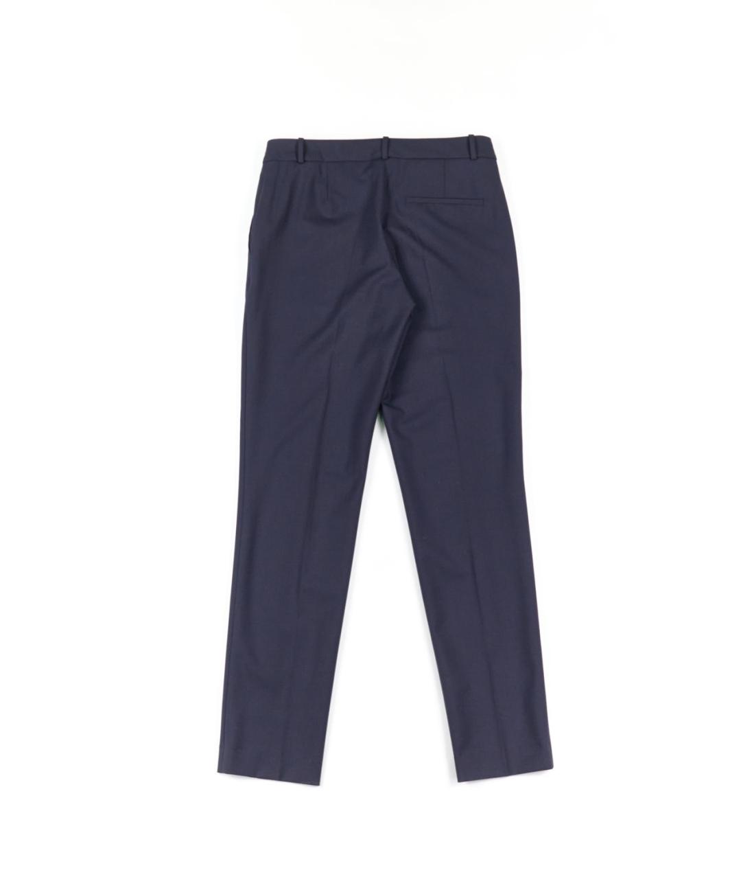 HUGO BOSS Темно-синие шерстяные прямые брюки, фото 2