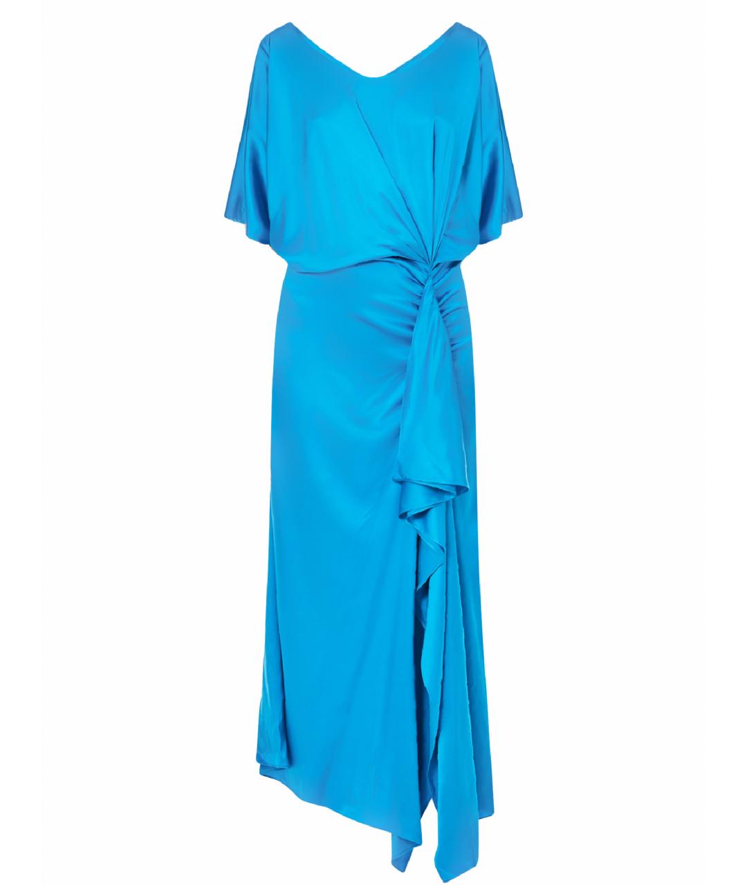 LIU JO Голубое вискозное коктейльное платье, фото 1