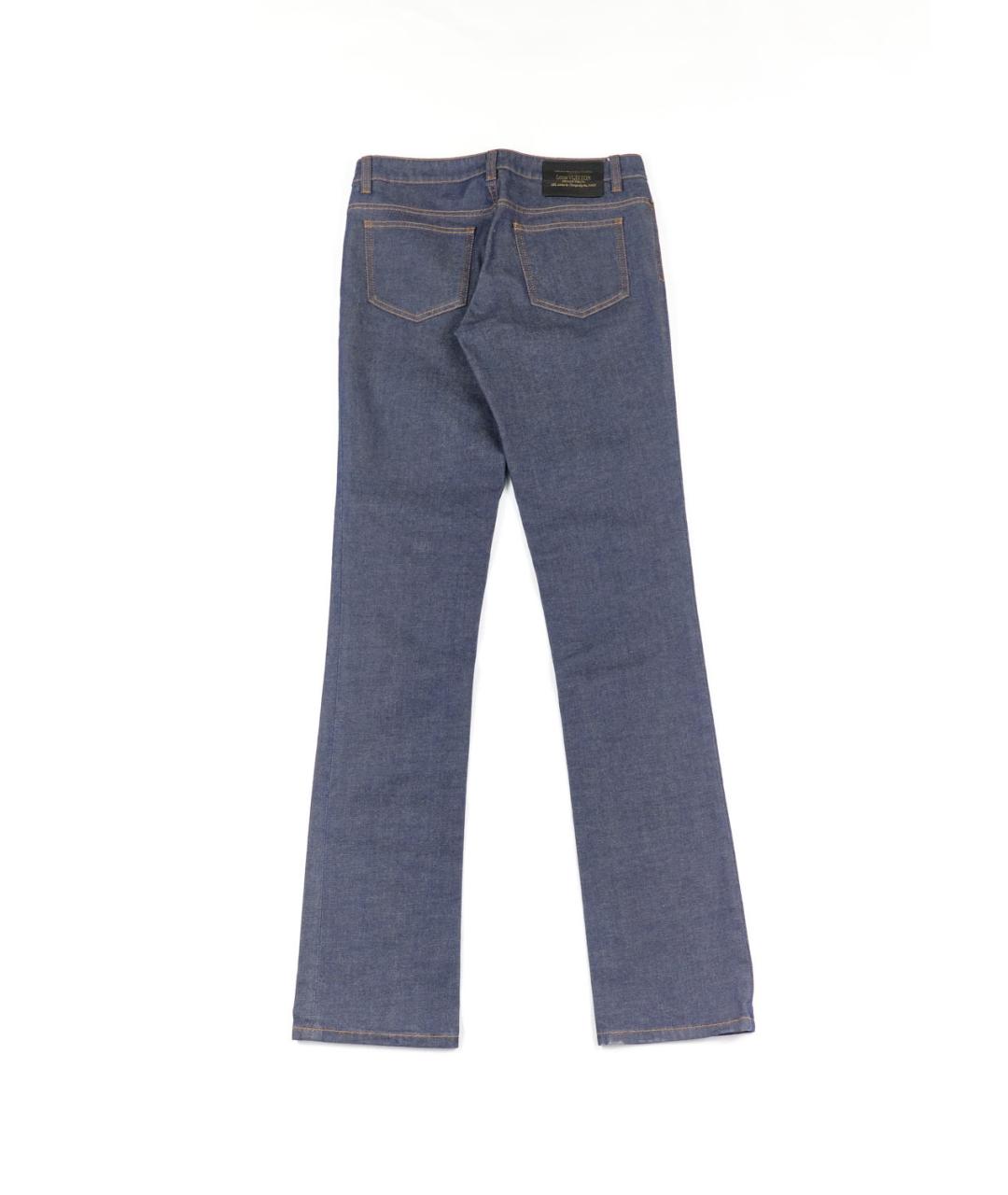 LOUIS VUITTON PRE-OWNED Синие хлопко-эластановые прямые джинсы, фото 2
