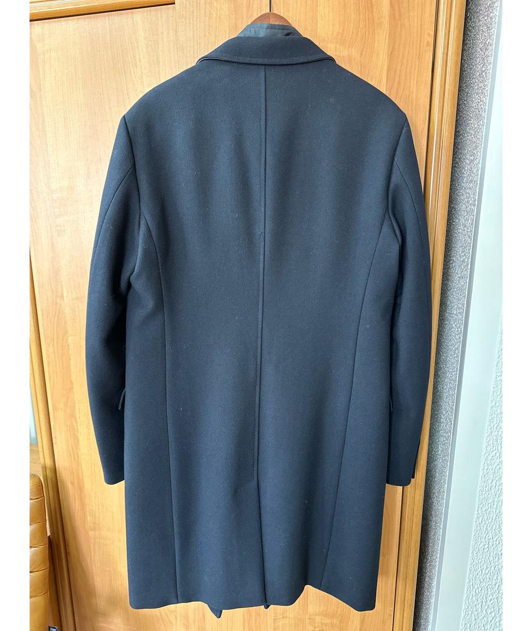 SALVATORE FERRAGAMO Черное шерстяное пальто, фото 2