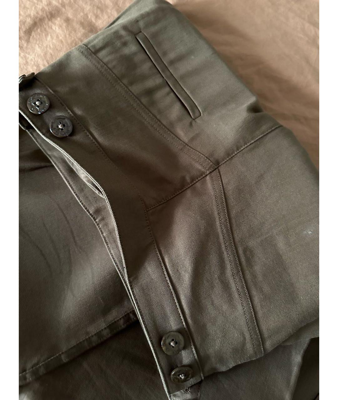 CHLOE Коричневые хлопковые прямые брюки, фото 4