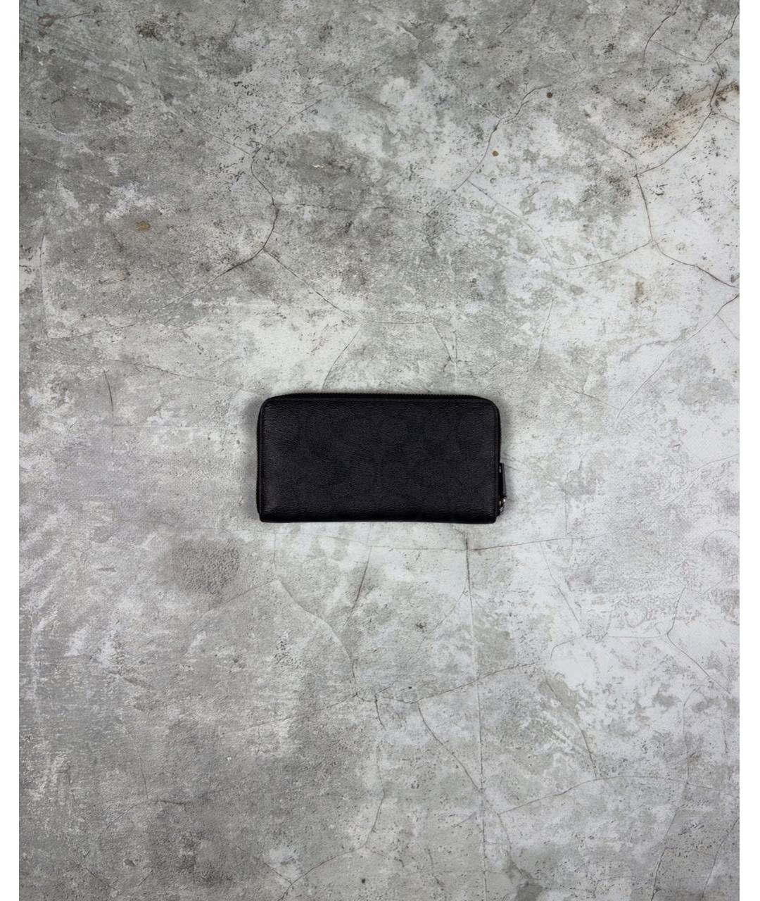 COACH Черный кожаный кошелек, фото 2