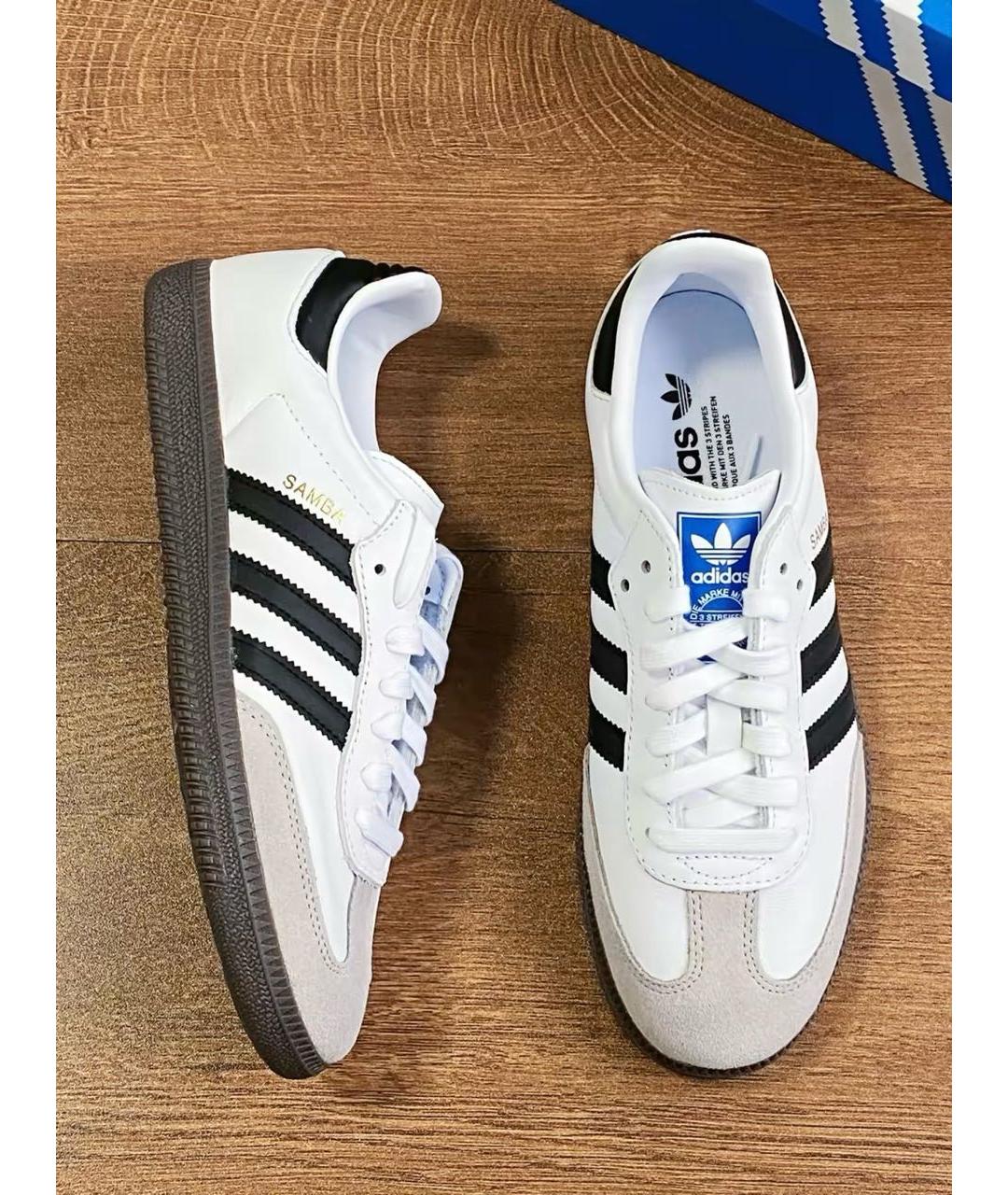 ADIDAS Белые кожаные кроссовки, фото 3