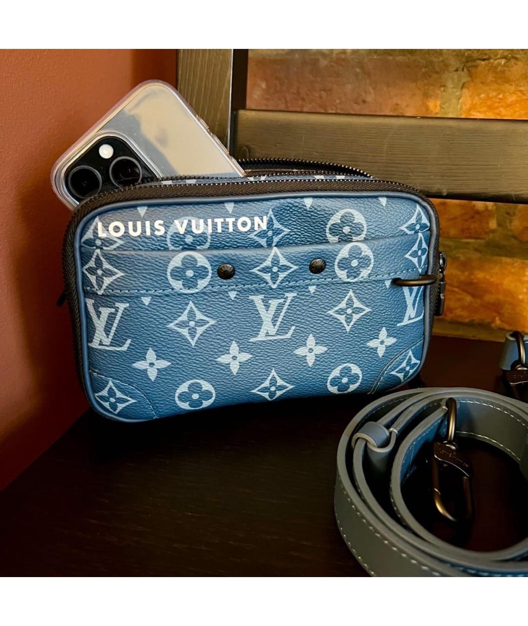 LOUIS VUITTON PRE-OWNED Синяя сумка на плечо, фото 5