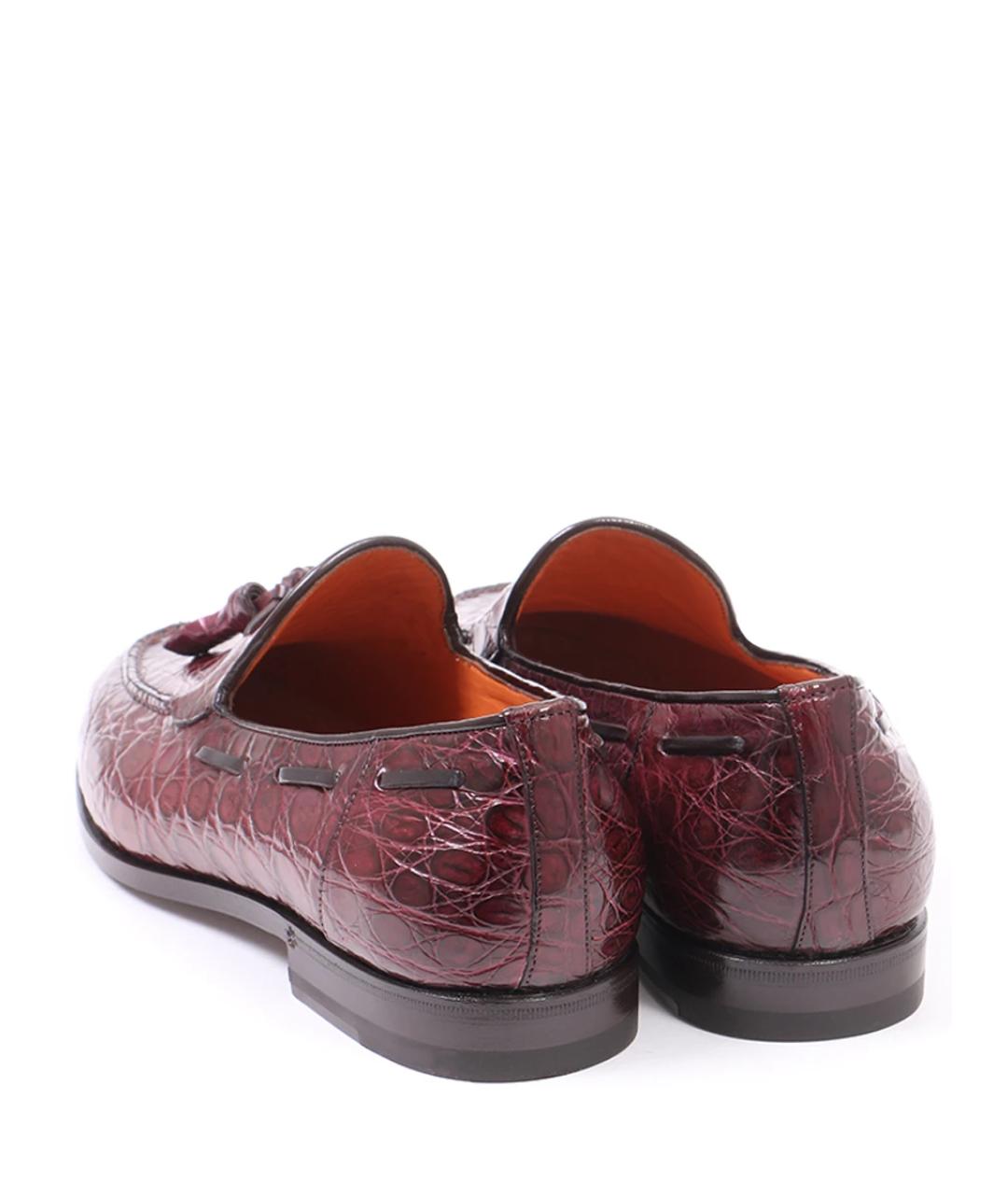 SANTONI Бордовые лоферы, фото 4