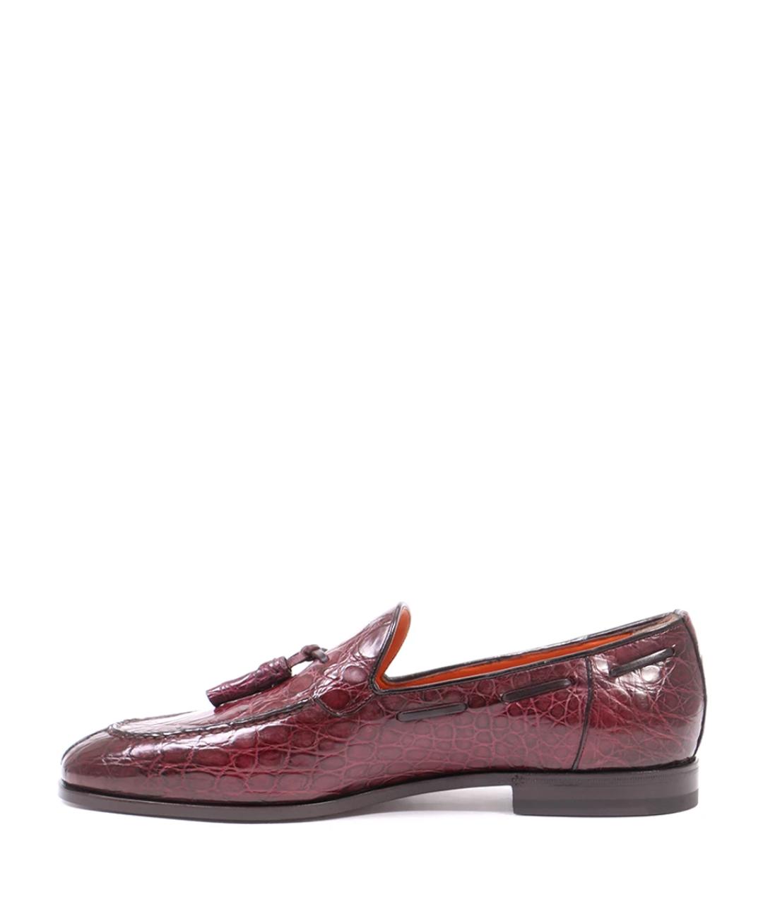 SANTONI Бордовые лоферы, фото 3
