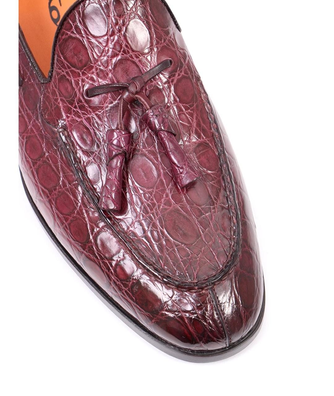 SANTONI Бордовые лоферы, фото 5