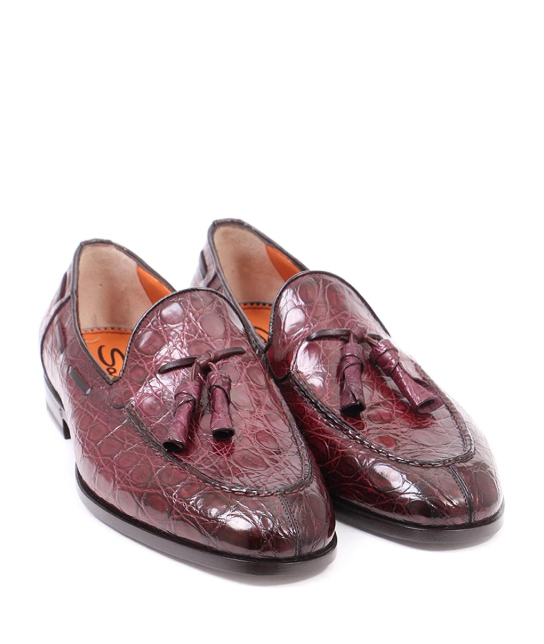 SANTONI Бордовые лоферы, фото 2