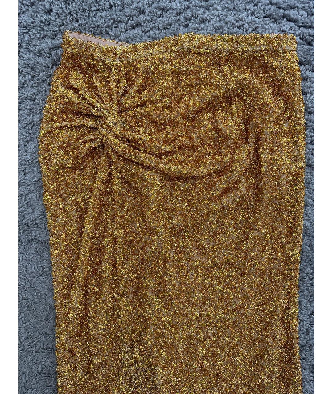 NO. 21 Золотая юбка миди, фото 2