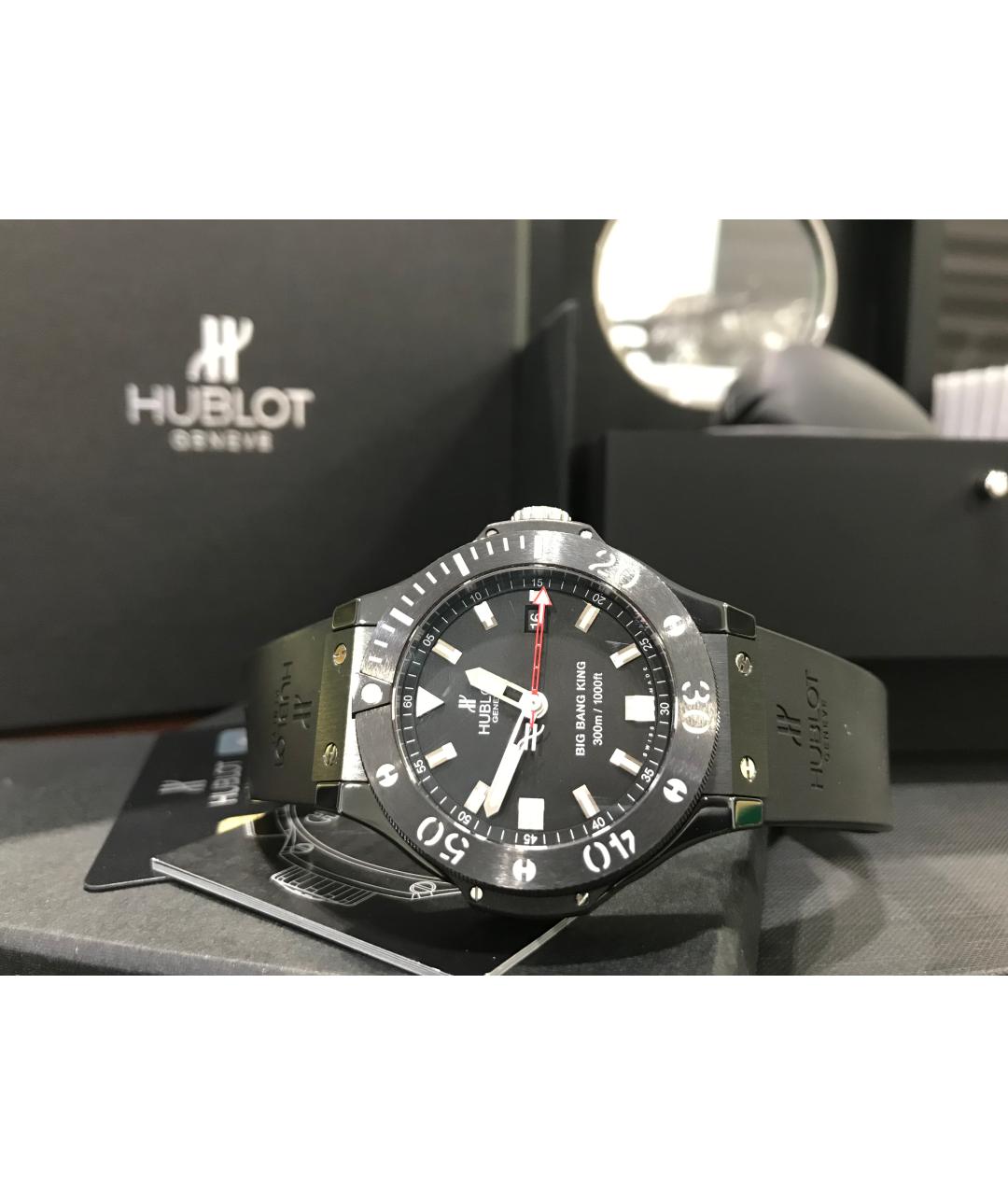 HUBLOT Черные керамические часы, фото 4