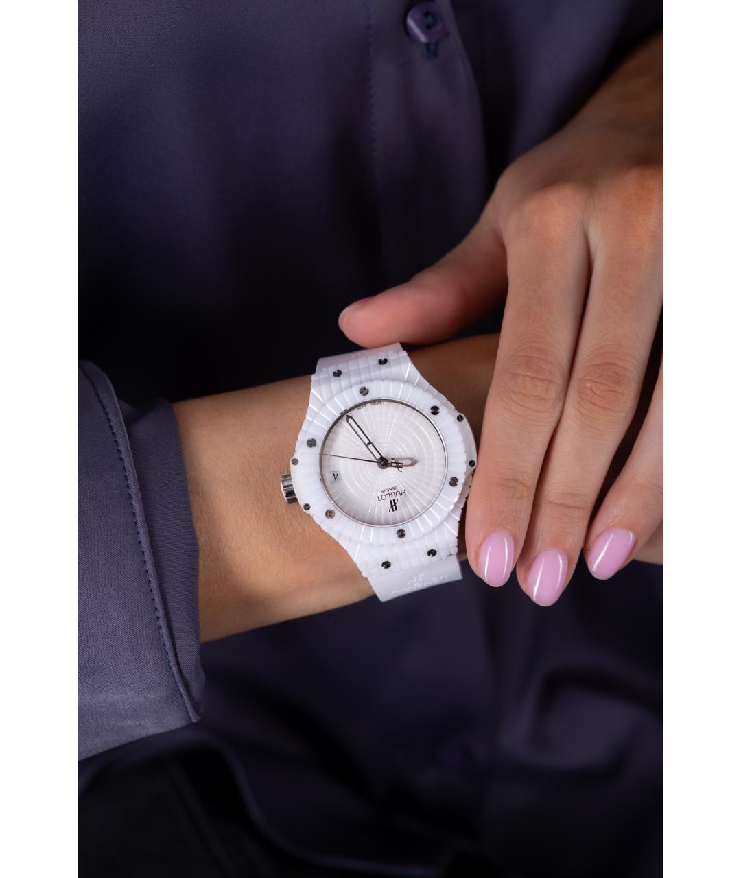 HUBLOT Белые керамические часы, фото 3