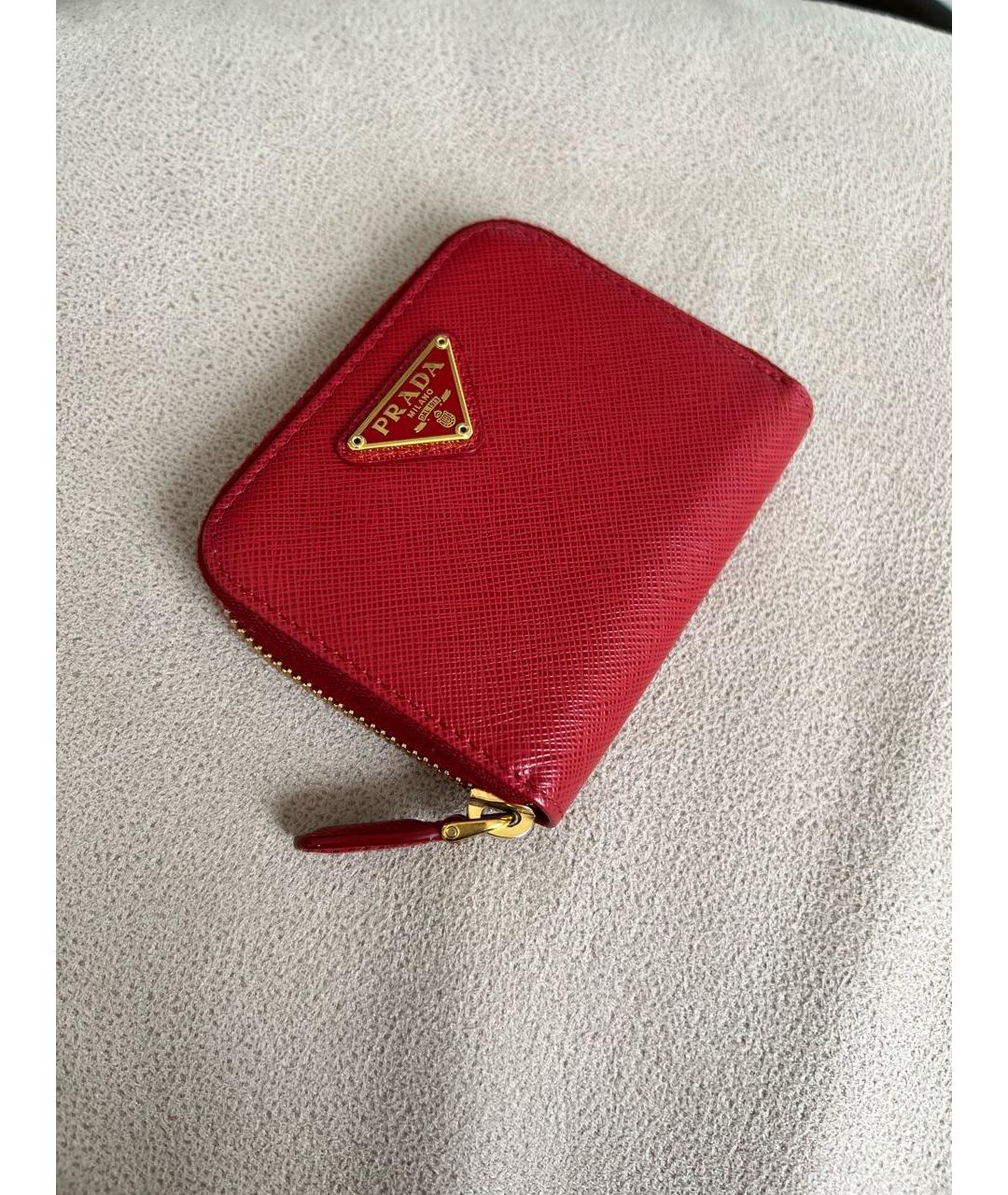 PRADA Красный кожаный кошелек, фото 2