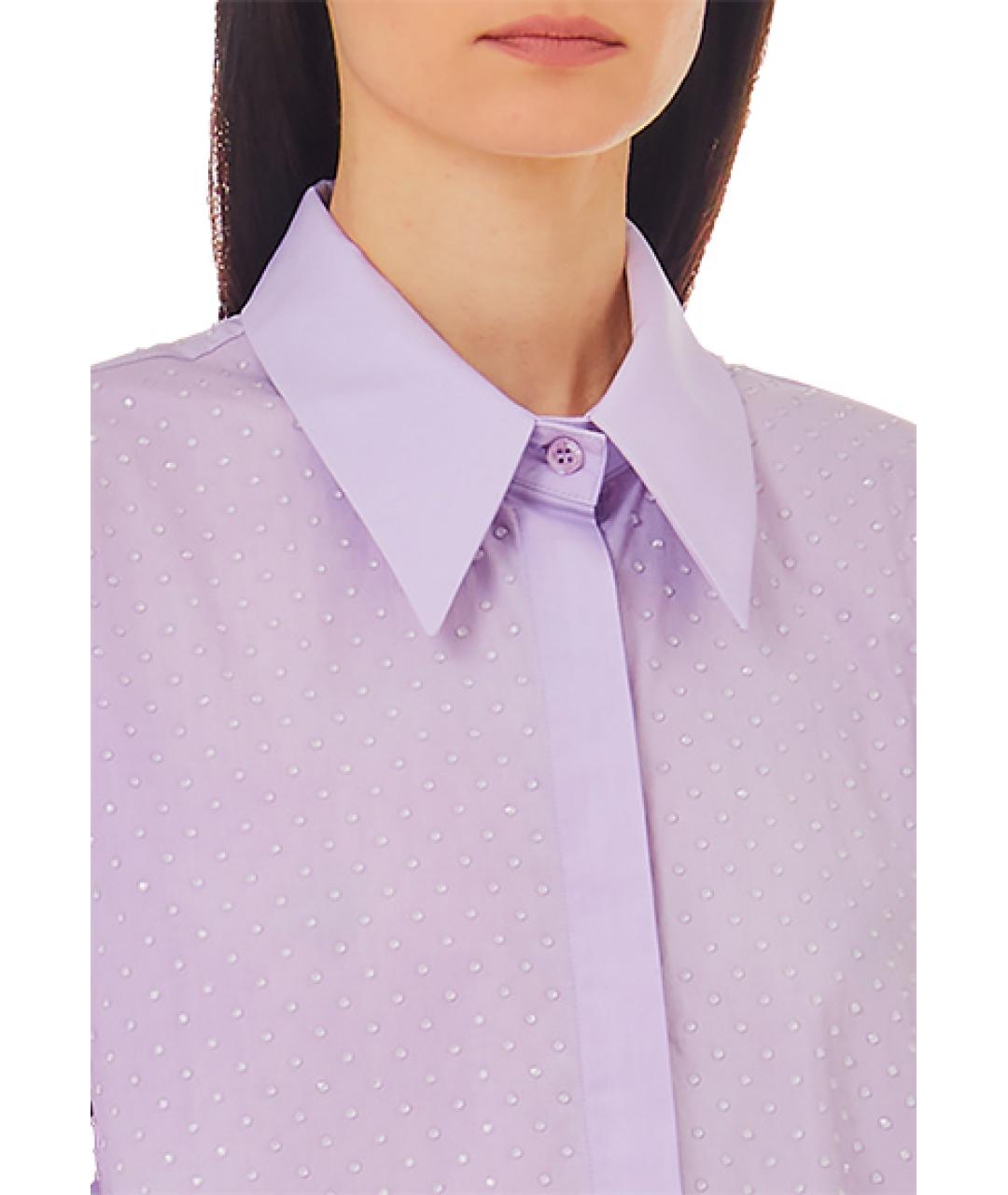 LIU JO Фиолетовая хлопковая рубашка, фото 3