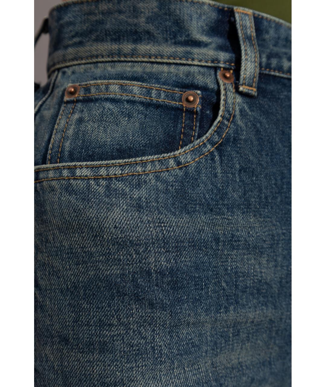 SAINT LAURENT Синие прямые джинсы, фото 2