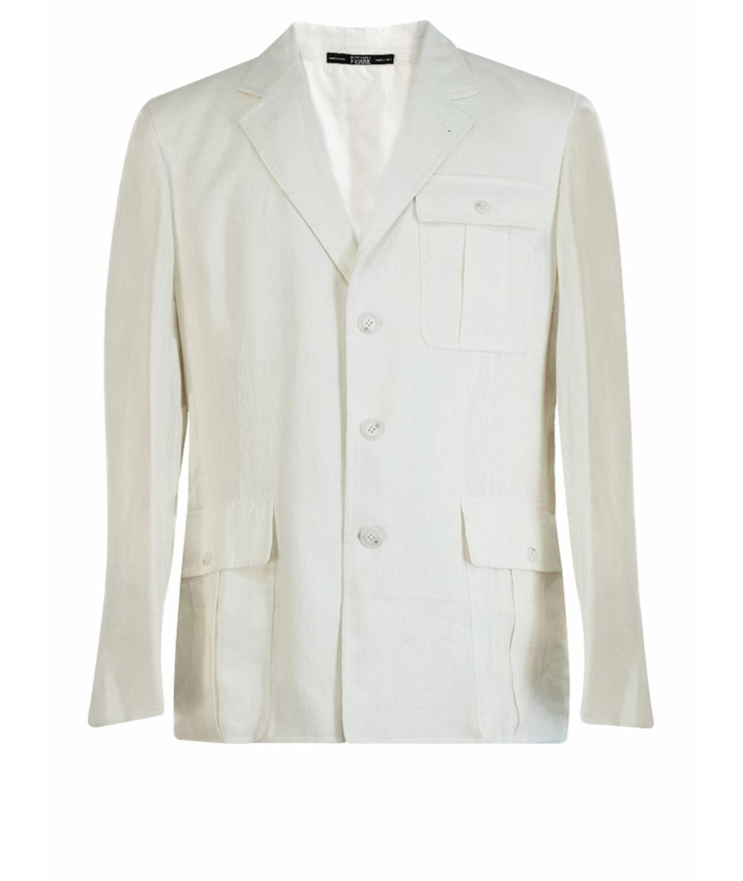 GIANFRANCO FERRE Белый льняной пиджак, фото 1