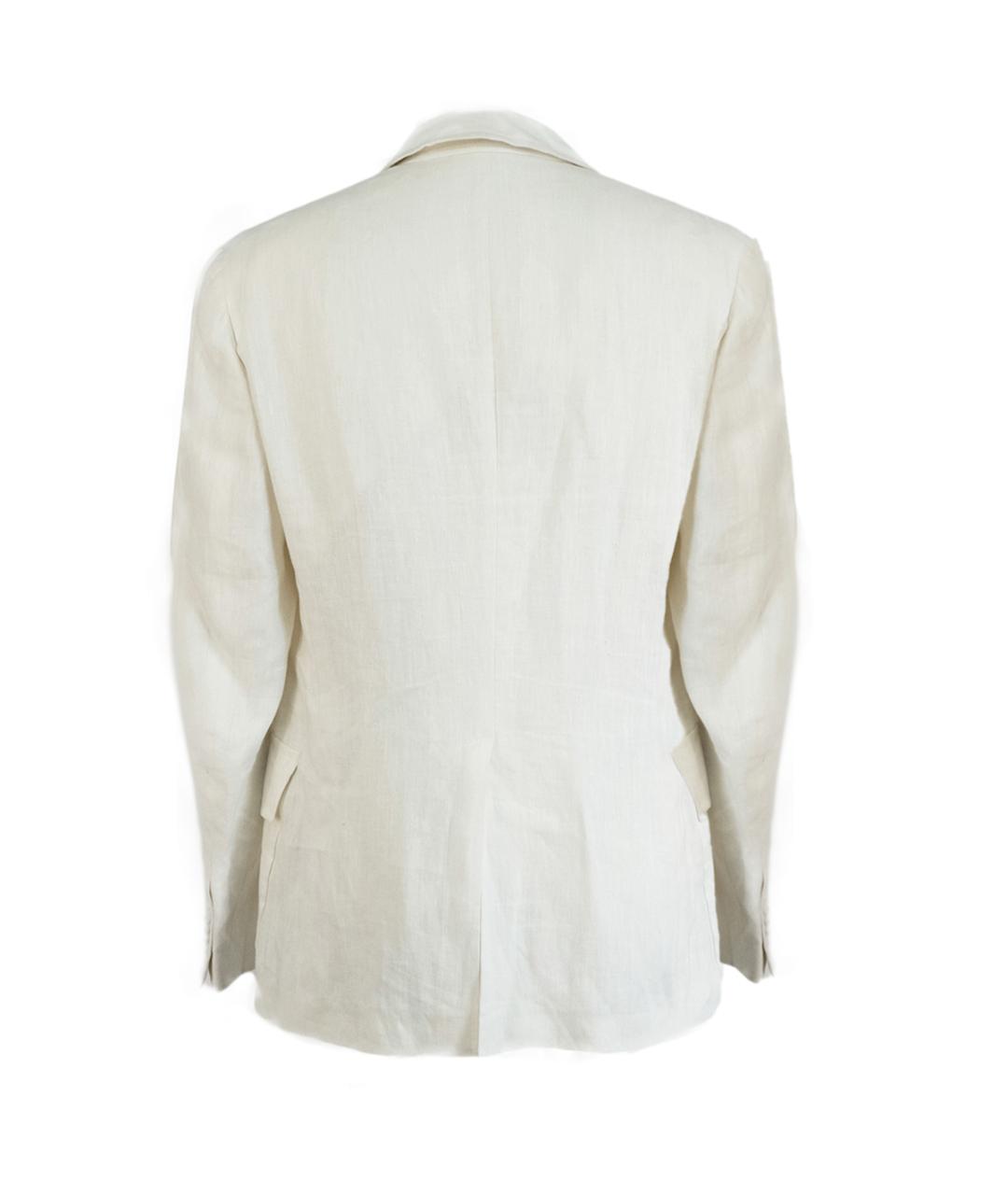 GIANFRANCO FERRE Белый льняной пиджак, фото 2