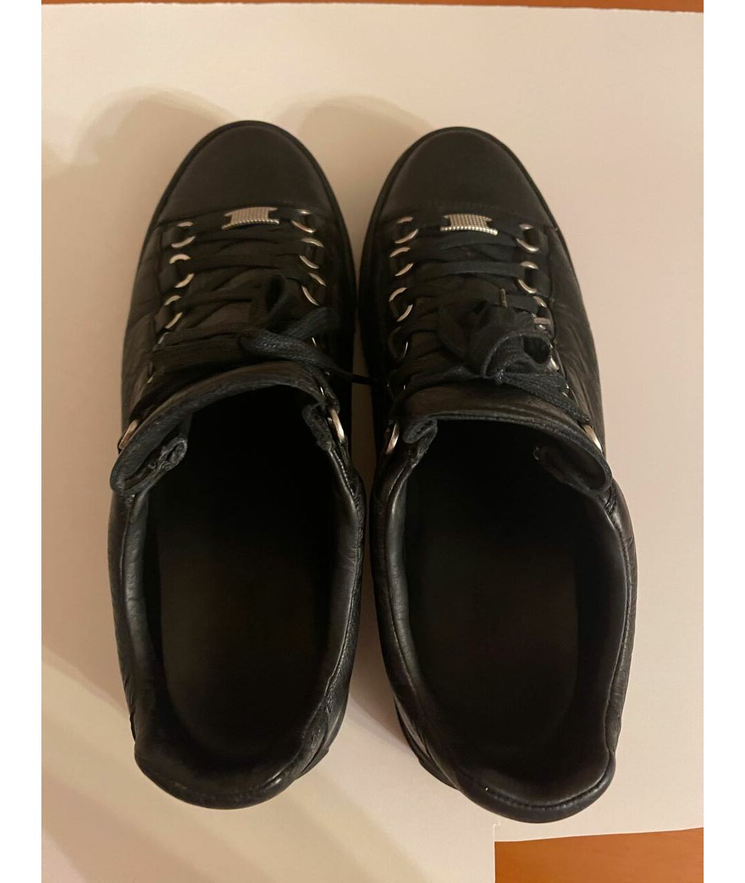 BALENCIAGA Черные кожаные низкие ботинки, фото 3