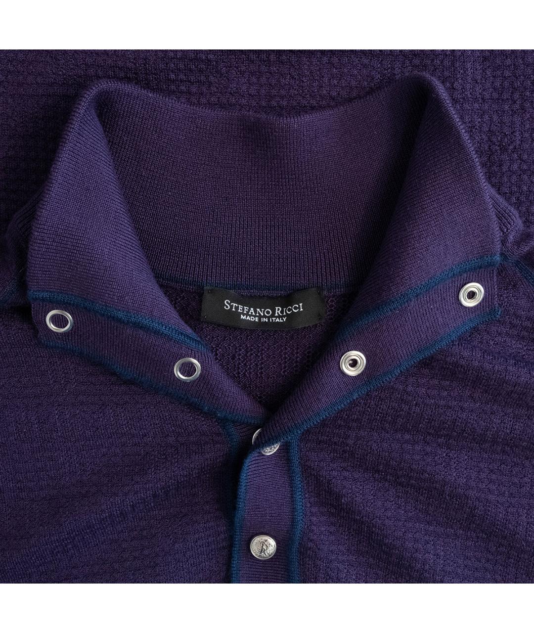 STEFANO RICCI Фиолетовый кашемировый джемпер / свитер, фото 4