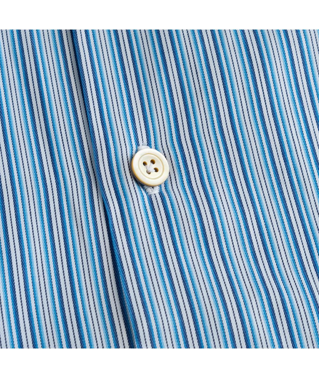 KITON Голубая хлопковая классическая рубашка, фото 4