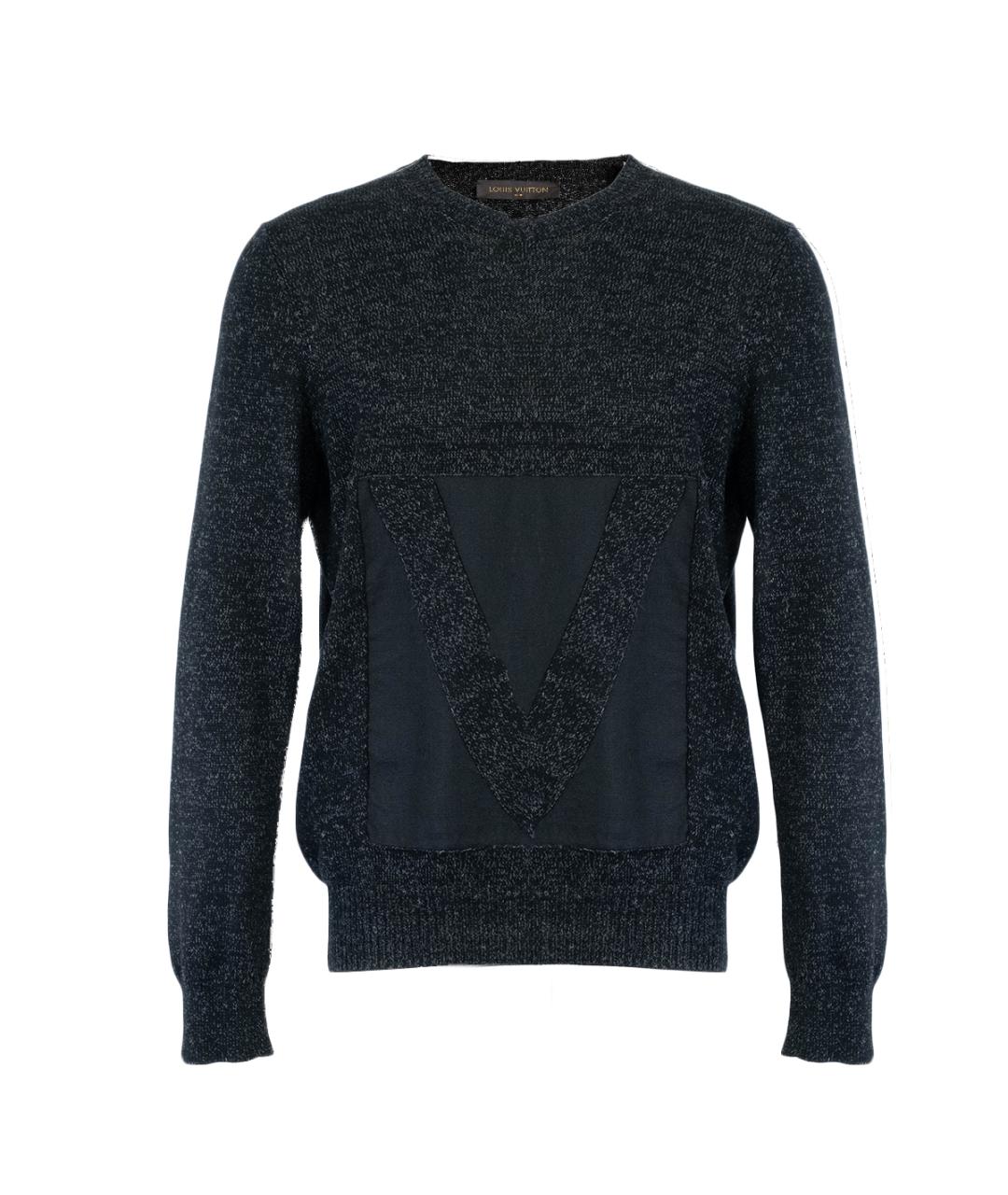 LOUIS VUITTON PRE-OWNED Черный хлопковый джемпер / свитер, фото 1