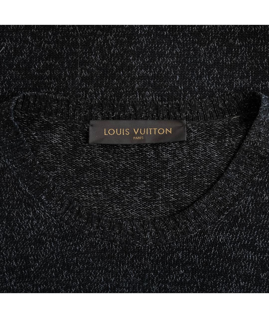LOUIS VUITTON PRE-OWNED Черный хлопковый джемпер / свитер, фото 3