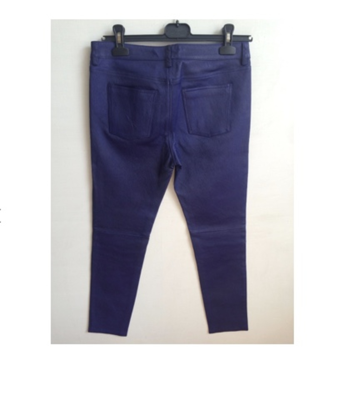 ACNE STUDIOS Фиолетовые кожаные брюки узкие, фото 3