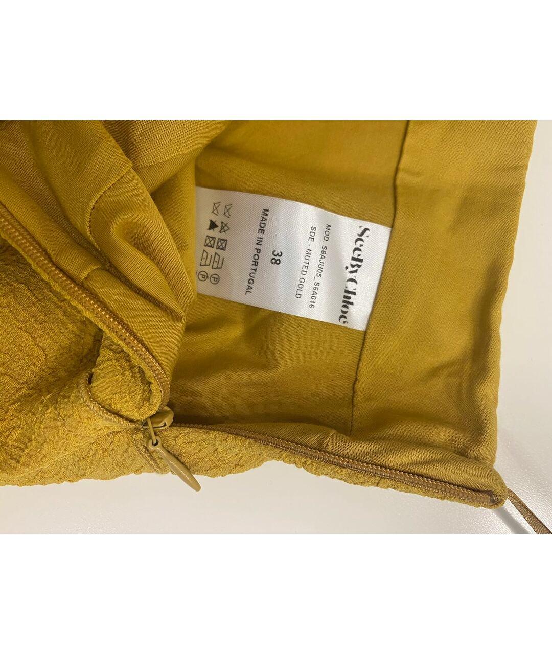 SEE BY CHLOE Желтая полиэстеровая юбка мини, фото 5
