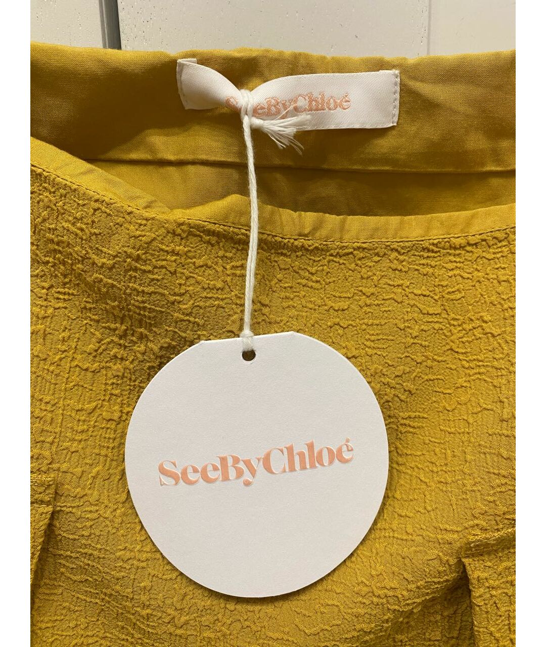 SEE BY CHLOE Желтая полиэстеровая юбка мини, фото 3