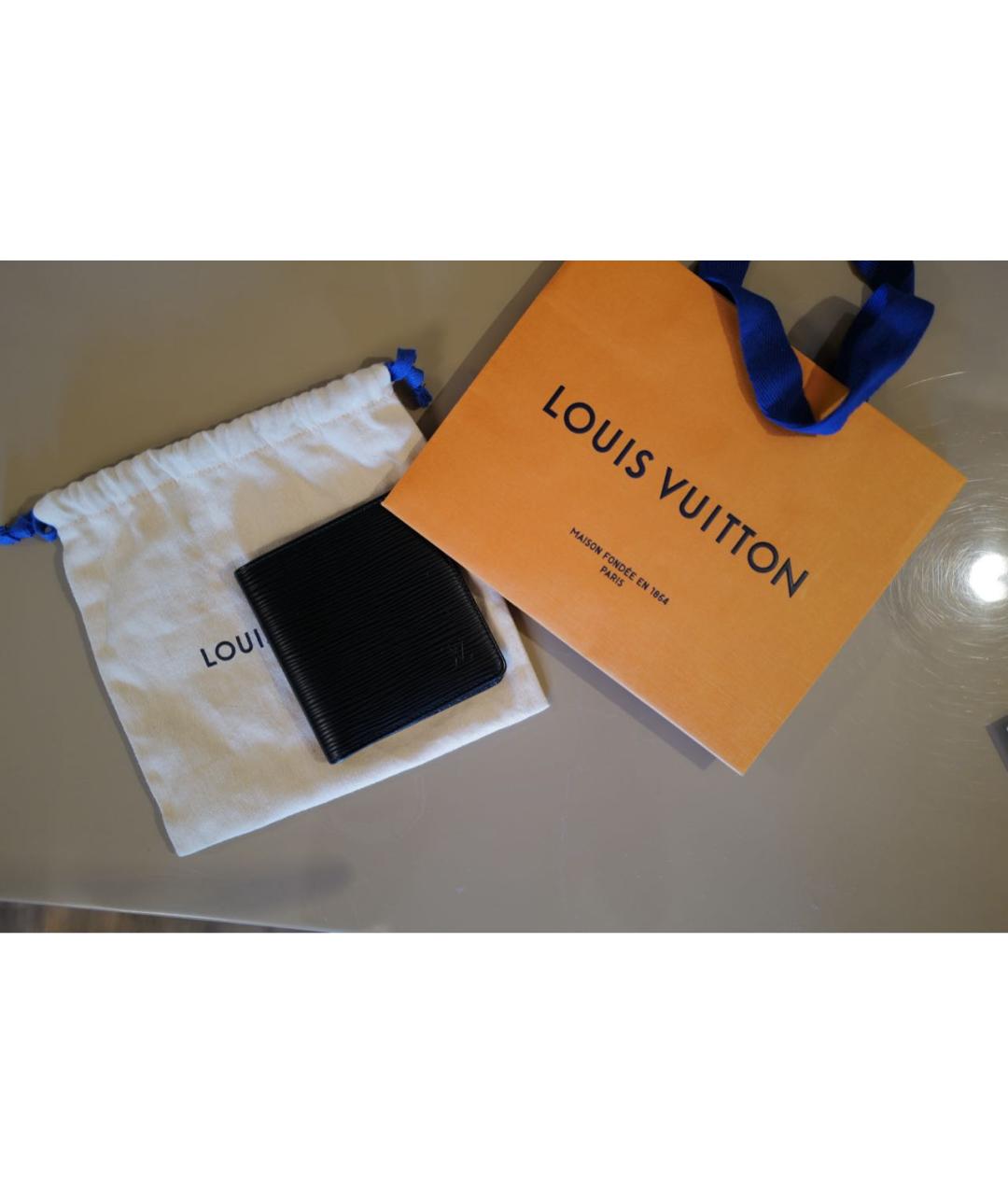 LOUIS VUITTON PRE-OWNED Черный кожаный кошелек, фото 4