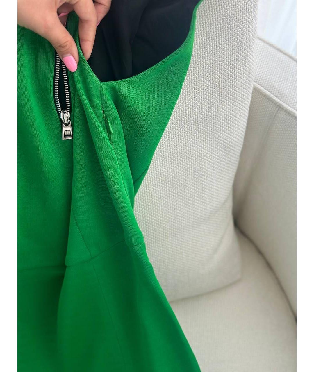 BARBARA BUI Зеленые вискозное повседневное платье, фото 5