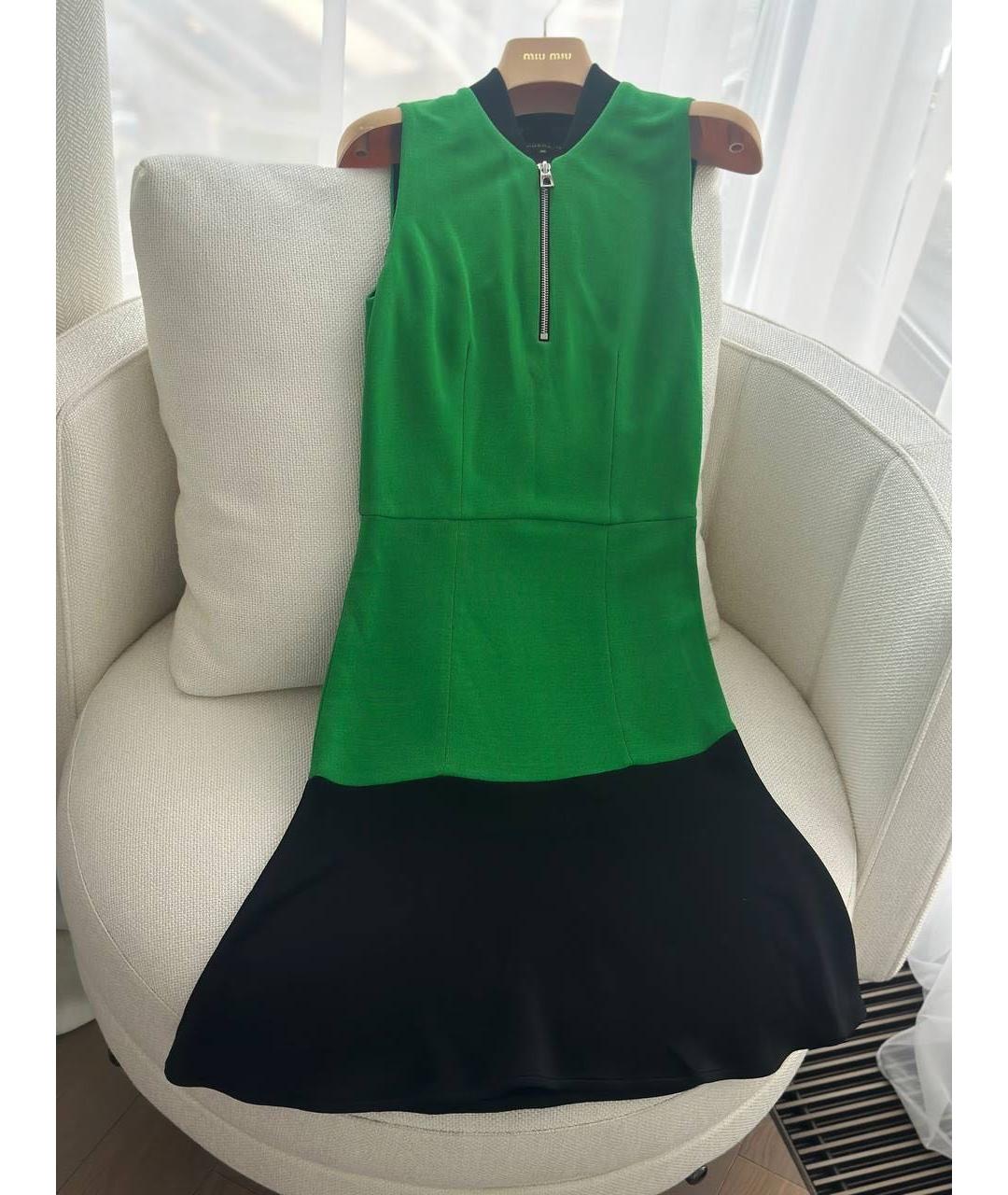 BARBARA BUI Зеленые вискозное повседневное платье, фото 2