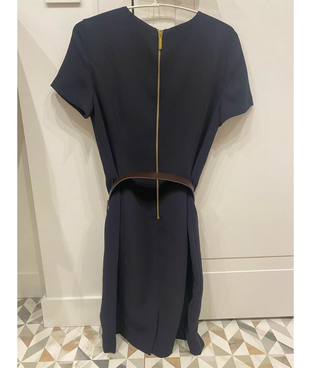 MICHAEL MICHAEL KORS Темно-синее полиэстеровое повседневное платье, фото 2
